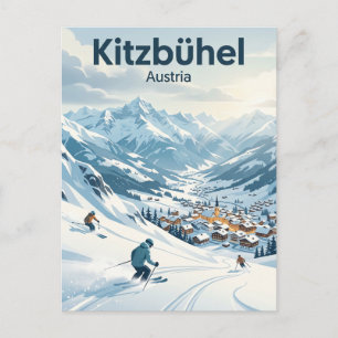 Cartão Postal Área de Esqui de Kitzbühel Áustria