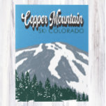 Cartão Postal Área de Esqui de Montanha Copper Colorado Vintage<br><div class="desc">Design de inverno da Montanha de Cobre mostrando a paisagem de inverno.</div>