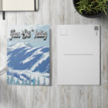 Cartão Postal Área de Esqui do Vale de Esqui do Caos no inverno<br><div class="desc">Taos Ski Valley Winter art design mostrando a paisagem de inverno.</div>