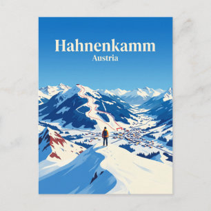 Cartão Postal Área de Esqui Hahnenkamm Áustria