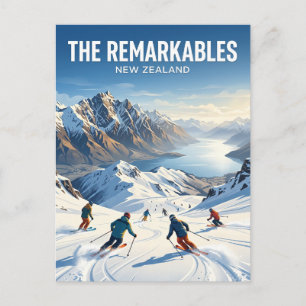 Cartão Postal Área de Esqui The Remarkables Nova Zelândia