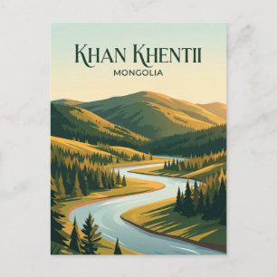 Cartão Postal Área de Proteção Rigorosa Khan Khentii Mongólia