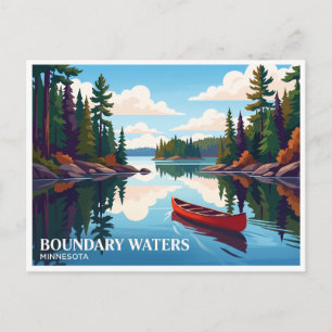 Cartão Postal Área de Vida Selvagem de Canoagem Boundary Waters
