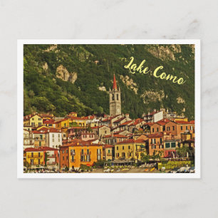 Cartão Postal área do Lago de Como, Distrito dos Lagos Italianos