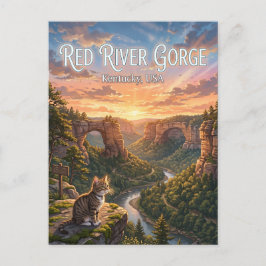 Cartão Postal Área Geológica Red River Gorge EUA