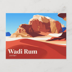 Cartão Postal Área Protegida de Wadi Rum Jordânia