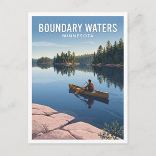 Cartão Postal Área Selvagem de Canoagem Boundary Waters Lembranç