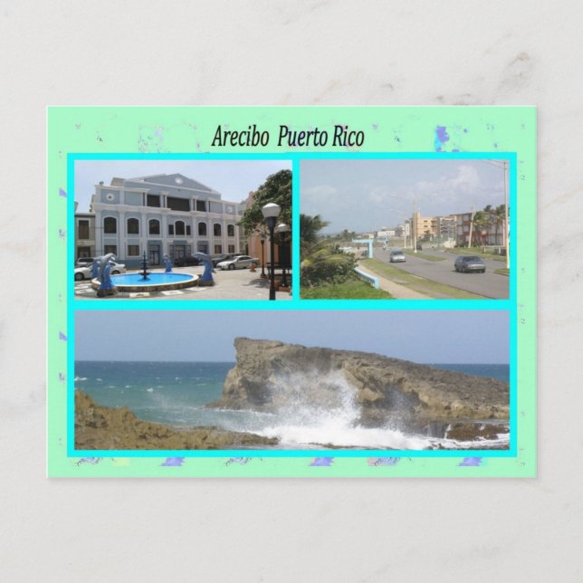 Cartão Postal Arecibo Porto Rico (Frente)