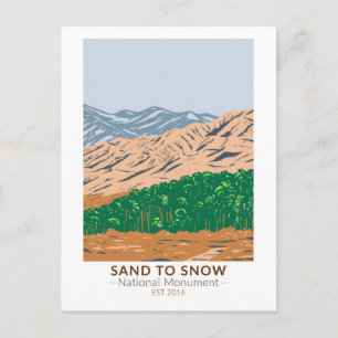 Cartão Postal Areia ao Monumento Nacional da Neve, Califórnia V