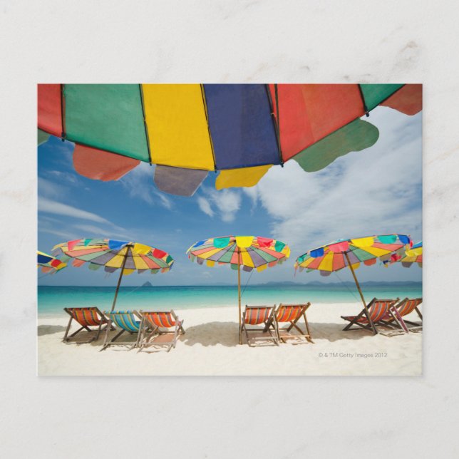 Cartão Postal Areia tropical e mar turquesa. 2 (Frente)