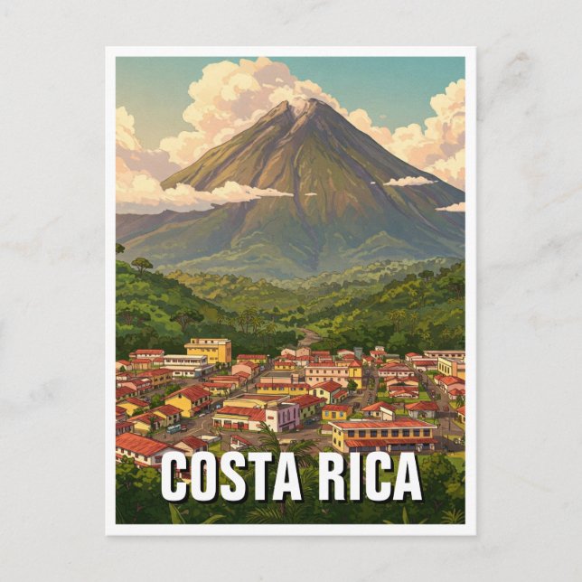 Cartão Postal Arenal Volcano La Fortuna Costra Rica Viagem (Frente)
