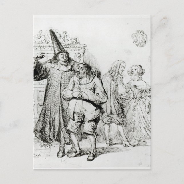 Cartão Postal Argan e Monsieur Purgon (Frente)