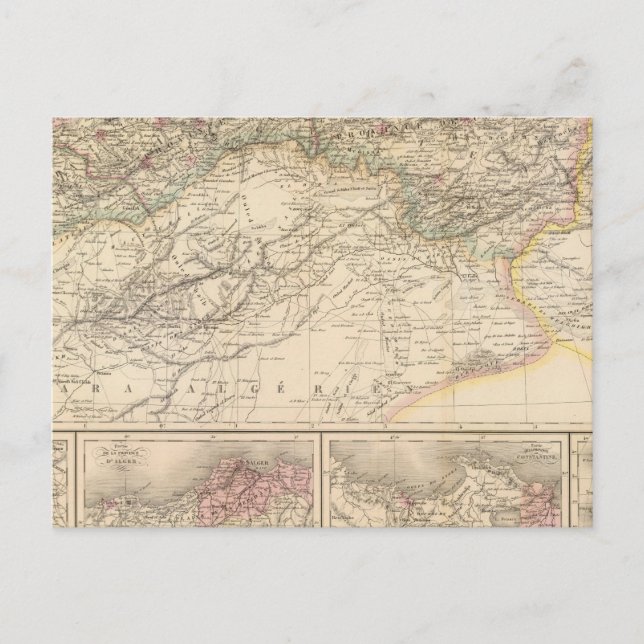 Cartão Postal Argélia, Tunísia (Frente)