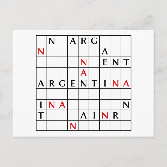 CARTÃO POSTAL ARGENTINA (Frente)