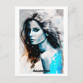 Cartão Postal Argentina Cartão-postal - Coleção Mundial de Mulhe