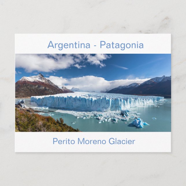Cartão Postal Argentina - Cartaz do Glaciar Perito Moreno (Frente)