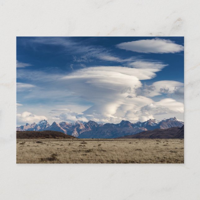 Cartão Postal Argentina - Saucer clouds over the pampa postcard (Frente)