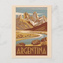 Cartão Postal Argentina Viagem Art Vintage