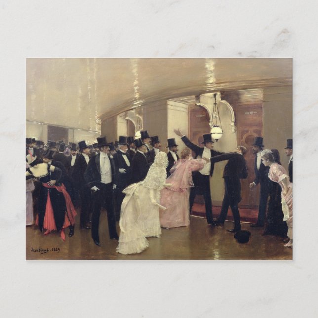 Cartão Postal Argumento nos Corredores da Ópera, 1889 (Frente)