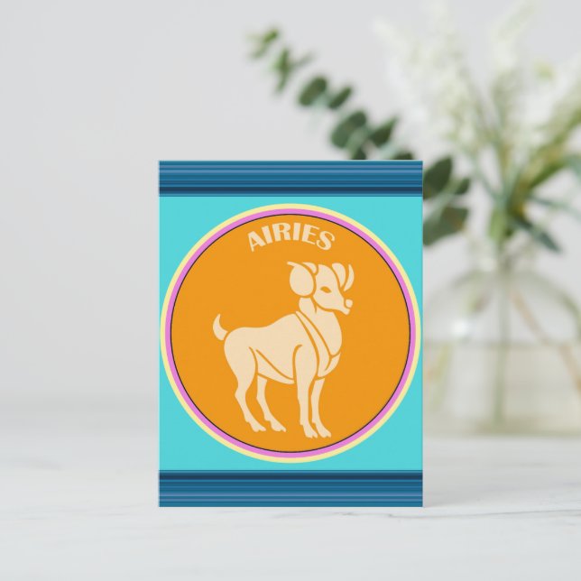 Cartão postal Aries (Em pé/Frente)