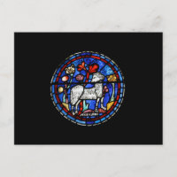 Aries Astrology Gothic StainGlass Windows PostC