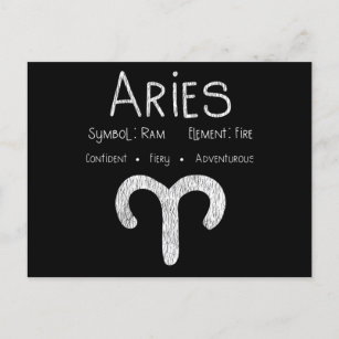 Cartão Postal Aries Horoscope Astrology - Sinal de Estrela - Pre
