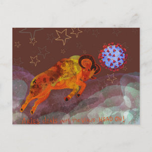 Cartão Postal Aries luta contra o vírus
