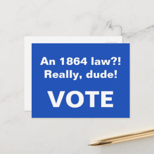 Cartão Postal Arizona 1864 Lei sobre os direitos reprodutivos