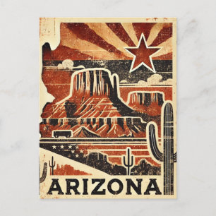 Cartão Postal Arizona de Grunge