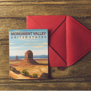 Cartão Postal Arizona de Monument Valley Viagens vintage de Utah