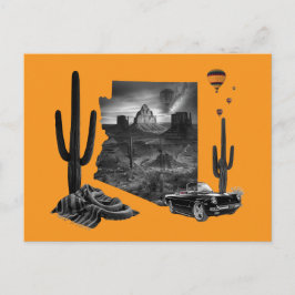 Cartão Postal Arizona Desert Dream in Black and White