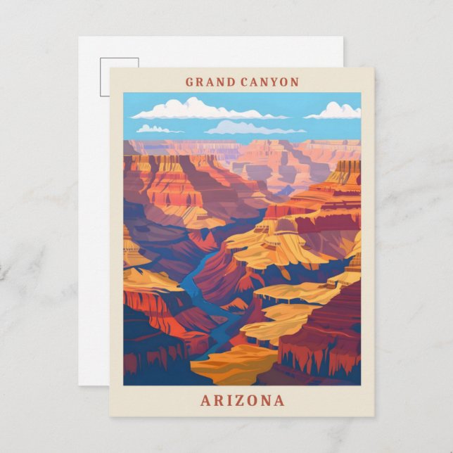 Cartão Postal Arizona do Grand Canyon National Park (Frente/Verso)