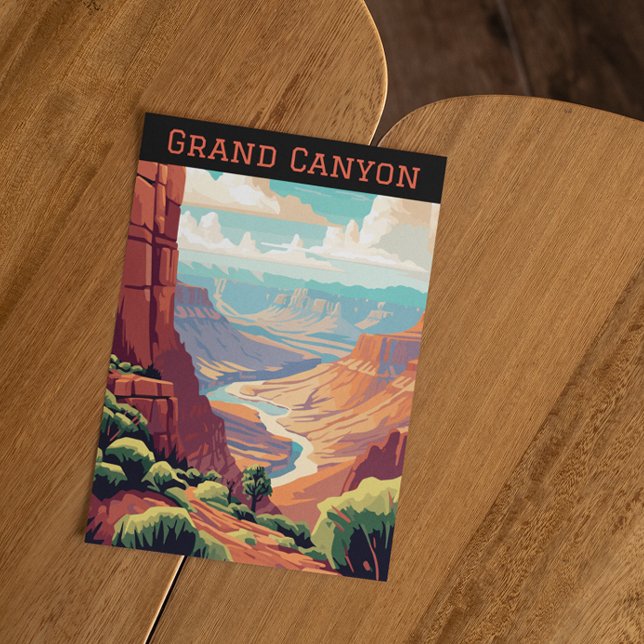 Cartão Postal Arizona do Parque Nacional do Grande Canyon da Vin (grand canyon national park desert postcard)