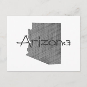 Cartão Postal Arizona Formato da Cinza de Vintage do Quadro Pret