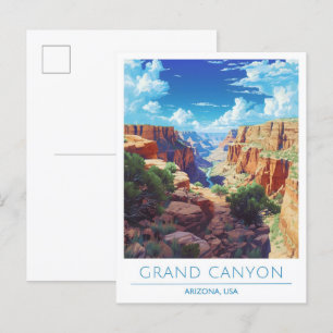 Cartão Postal Arizona Grand Canyon EUA Viagens vintage