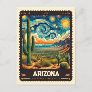 Cartão Postal Arizona Inspirado em Vincent Van Gogh