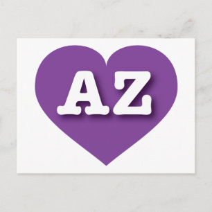 Cartão Postal Arizona Purple Heart - Eu amo AZ