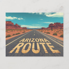 Cartão Postal Arizona Route Desert Road Graphic Art