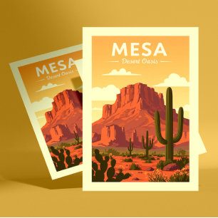 Cartão Postal Arizona Vintage Mesa