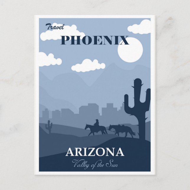 Cartão Postal Arizona Vintage Phoenix (Frente)