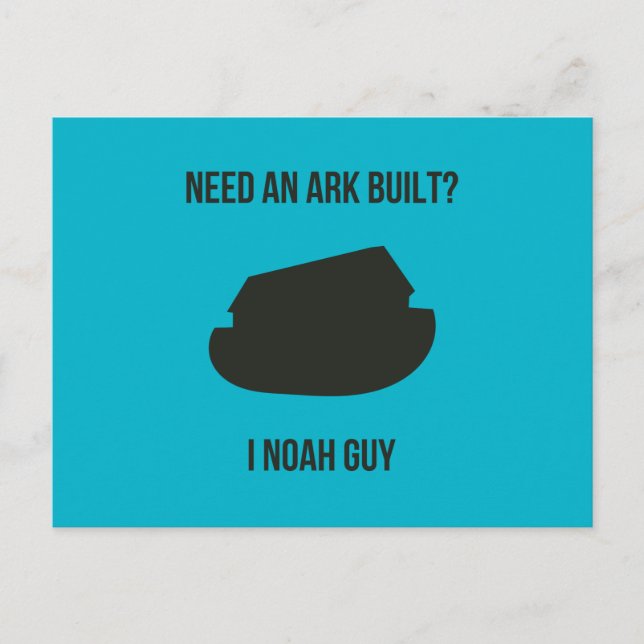 Cartão Postal Ark Christian Pun de Noah (Frente)