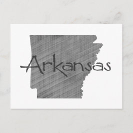 Cartão Postal Arkansas com formato Vintage Cinza preto