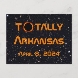 Cartão Postal Arkansas Eclipse Solar Total 2024