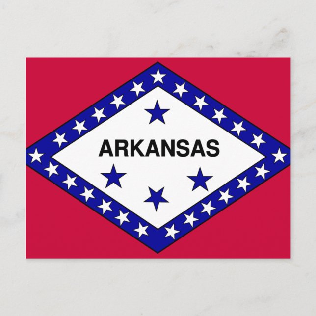 Cartão Postal Arkansas Flag (Frente)