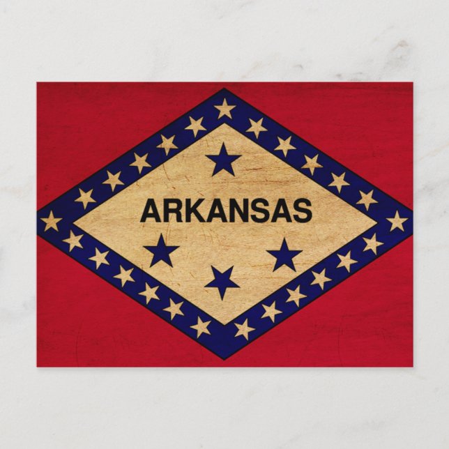 Cartão Postal Arkansas Flag (Frente)