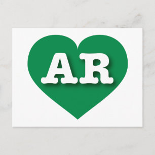 Cartão Postal Arkansas Green Heart - Big Love