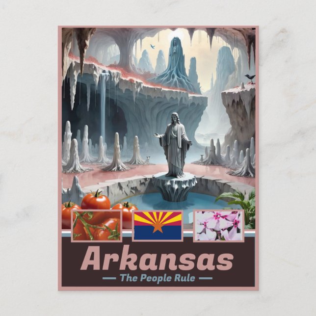 Cartão Postal Arkansas Reverie: Surreal State Keepsaokie (Frente)