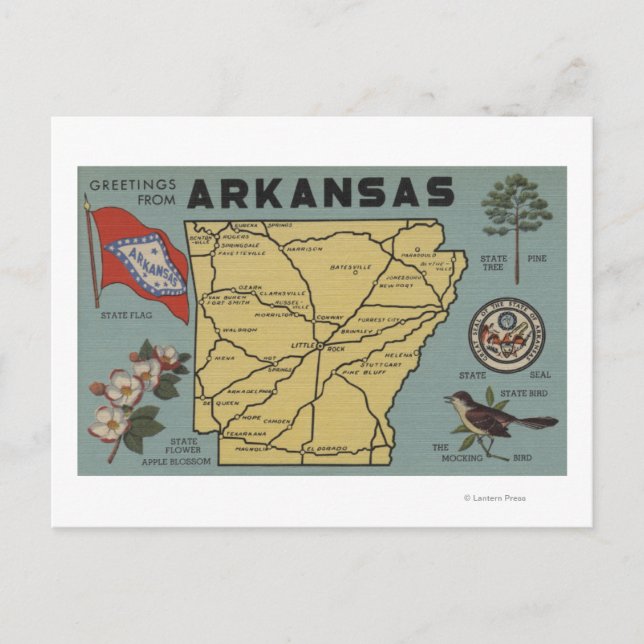 Cartão Postal ArkansasLarge - Letra ScenesArkansas 2 (Frente)