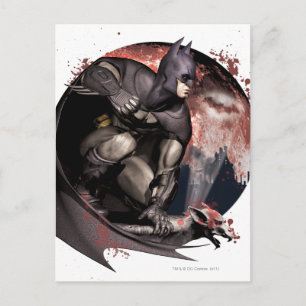 Cartão Postal Arkham City Batman Moon