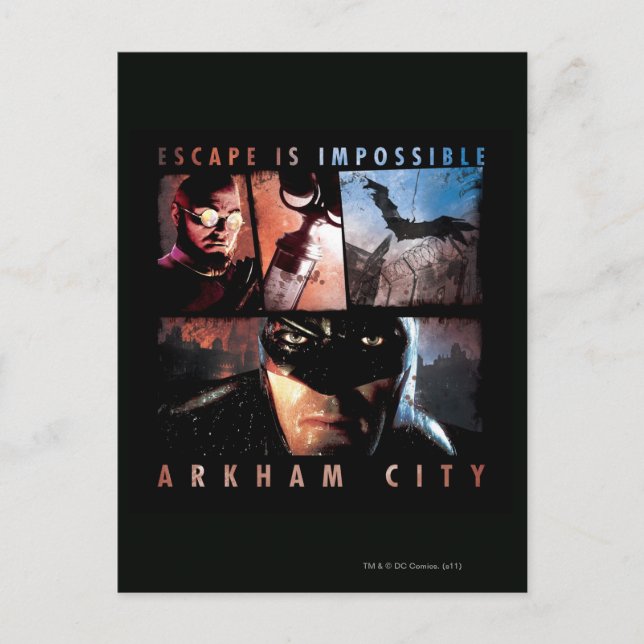 Cartão Postal Arkham City Escape é impossível (Frente)